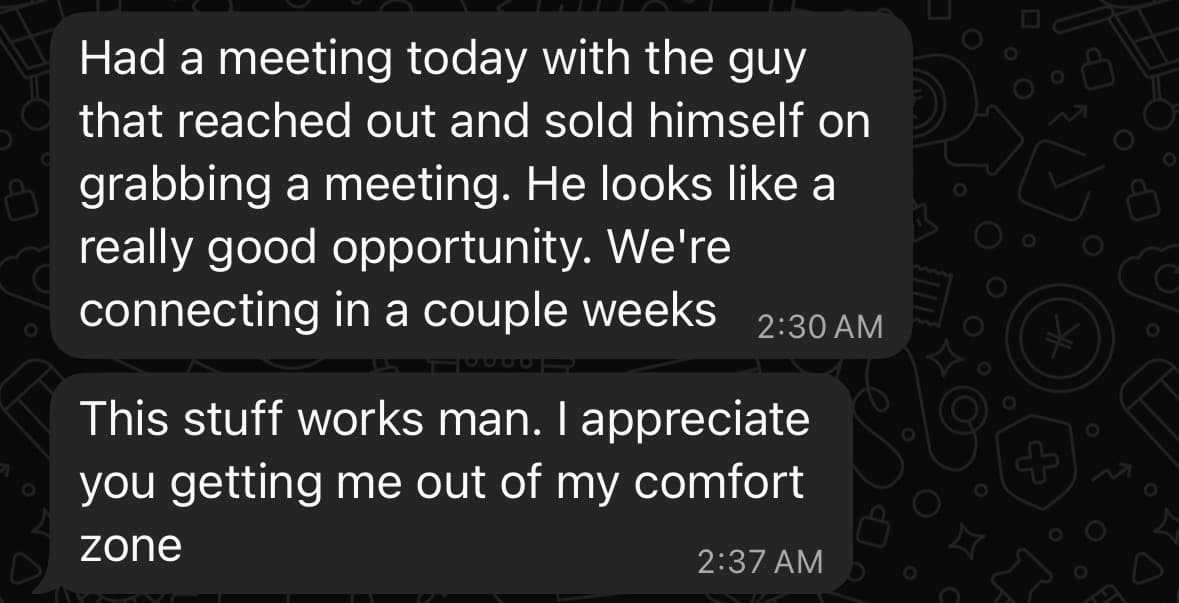 Mike Mahalich message — Jul 25