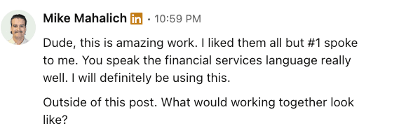 Mike Mahalich's reply to the free post drafts